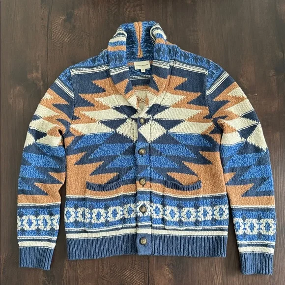 LUCKY BRAND WOMENS CARDIGAN SOUTHWESTERN AZTEC THICK COTTON SOFT MEDIUM - Picture 7 of 16